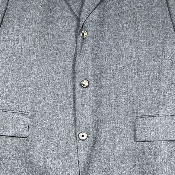 Hugo Boss Wool Blazer Men’s 48 Regular Gray Scorsese/Movie Jacket - Picture 5 of 16